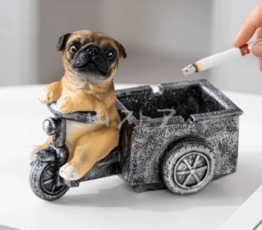 犬 収納ボックス 小物入れドッグ 卓上収納 置物 パグ 雑貨収納 かご