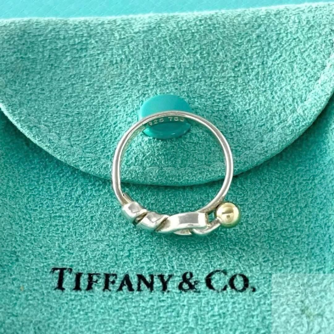 Tiffany & Co. ティファニー 925/750 ハートリボン リング 総重量3.4g