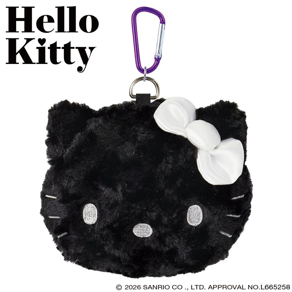 Hello Kitty (black) accessory pouch golf ball case supplies black kitty stylish cute character official goods Sanrio licensed product