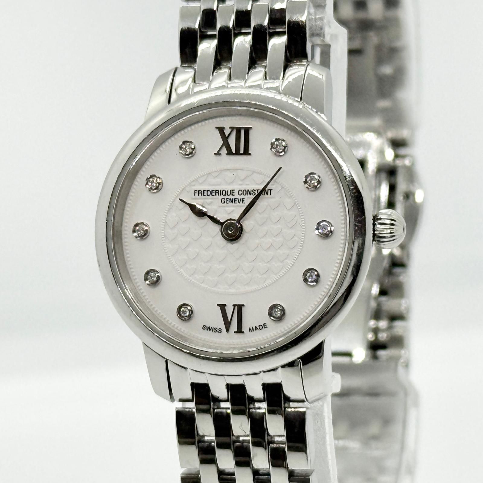 FREDERIQUE CONSTANT/腕時計 稼動品 スモセコ 1円☆稼働◎正規品◎箱⁄保付フレデリックコンスタントQZ スモセコ