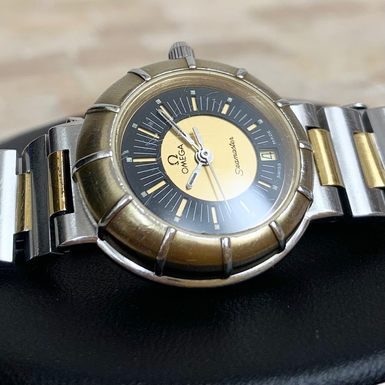 不動】OMEGA オメガ シーマスターダイナミック デイト クオーツ 