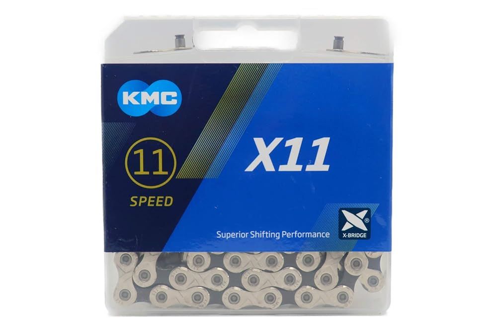 KMC X11 チェーン 11スピード/11s/11速 ケーエムシー (114 Link, シルバー/ブラック) [並行輸入品]