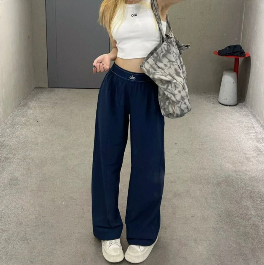 正規品未使用Alo yogaヨガパンツ　ネイビー　Sサイズ　long アローヨガ Alo Yoga Muse Wide Leg Pant Navy Women's Size XS New | eBay