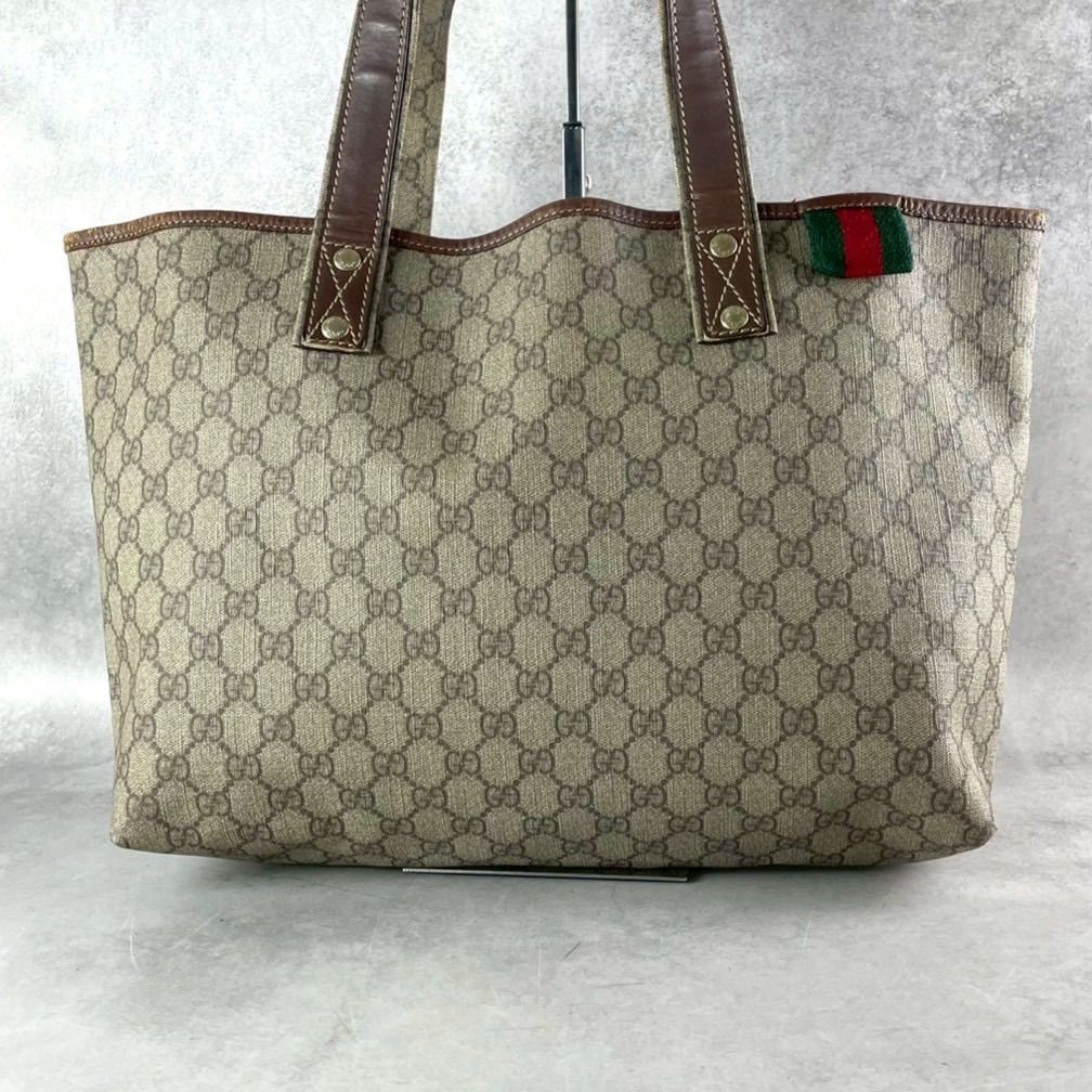 GUCCI グッチ GGスプリーム シェリーライン トートバッグ ハンド 