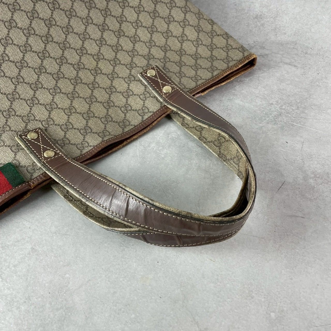 GUCCI グッチ GGスプリーム シェリーライン トートバッグ ハンド 