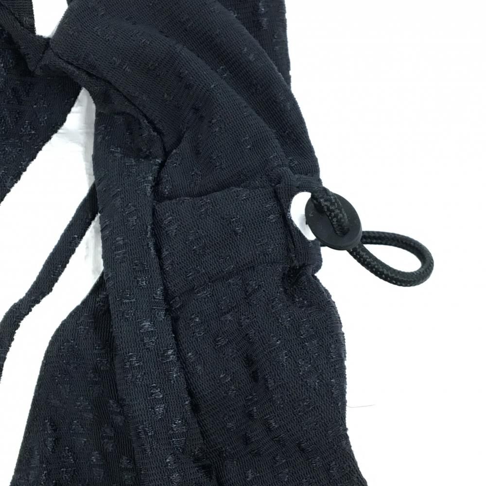 超美品】PGGパーリーゲイツ 半袖ポロワンピース 黒×白 織生地 ドロー