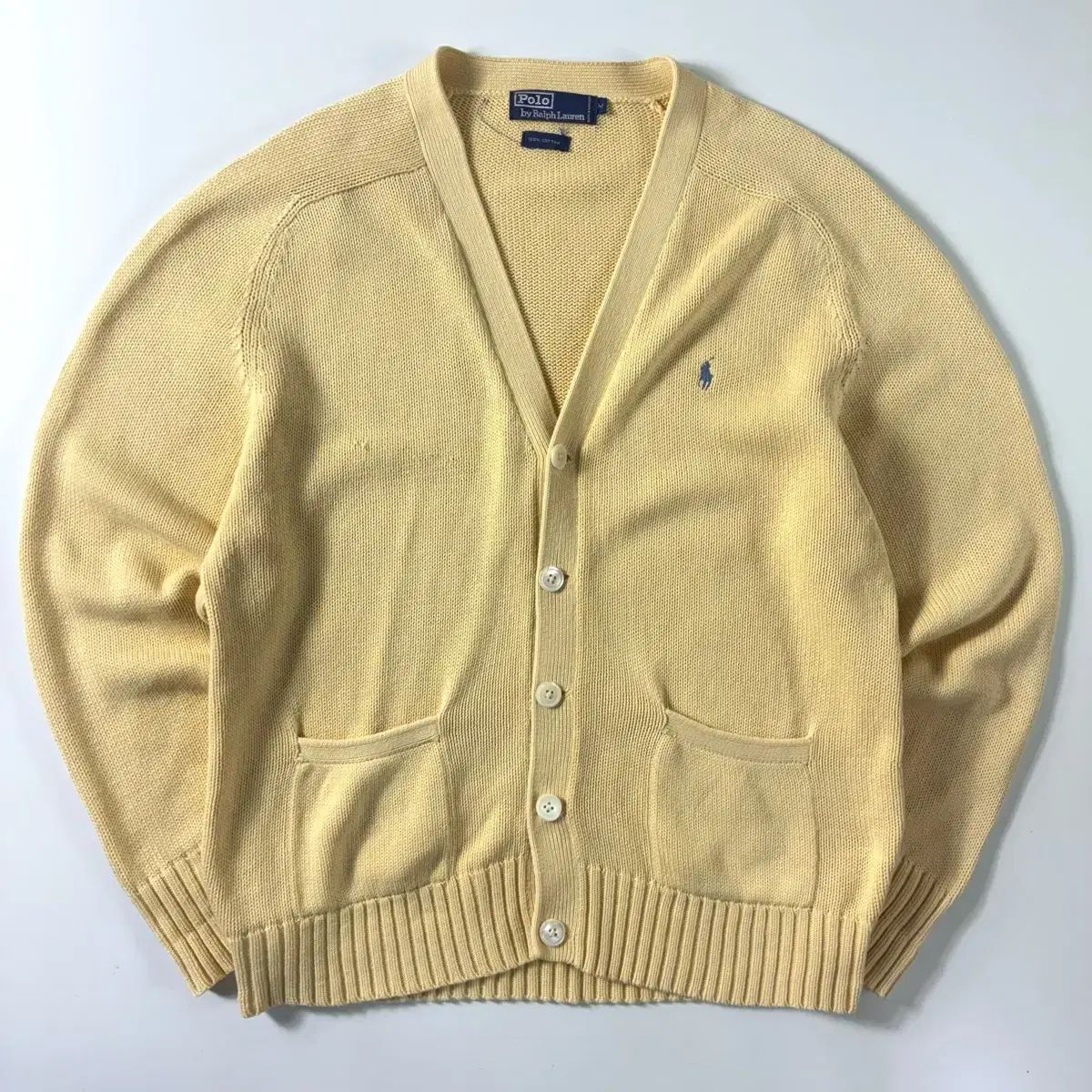 Polo ポロ ラルフローレン 刺繍 コットン イェロー ニット