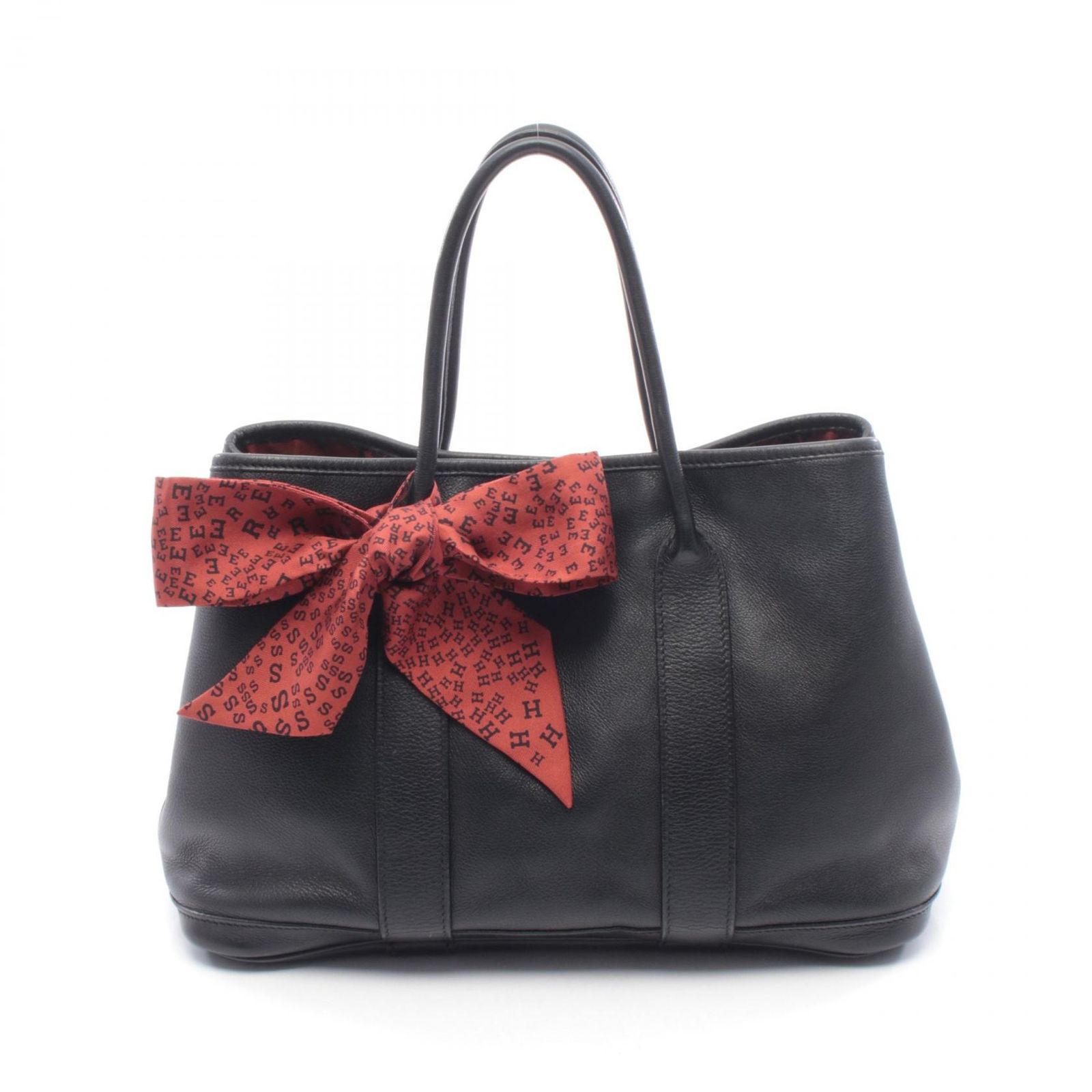 エルメス HERMES トートバッグ ガーデンツイリーTPM ブラック レザー 
