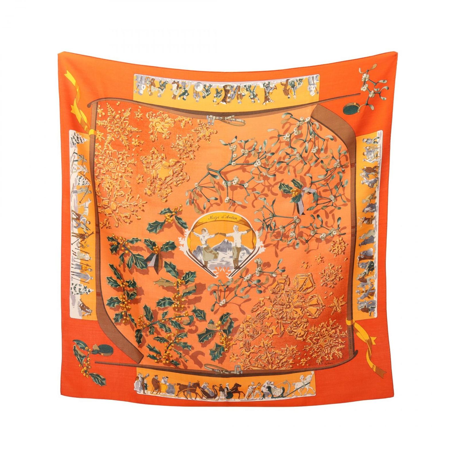 エルメス HERMES スカーフ カレ90 Neige d'Antan シルク カレ90