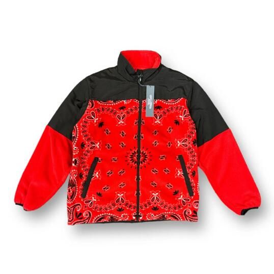 参考上代37400円 未使用 CHALLENGER 23AW BANDANA FIELD JACKET バンダナフィールドジャケット フリースジャケット チャレンジャー CLG-JK 023-007 レッド XL （87501A） 参考上代37400円 未使用 CHALLENGER 23AW BANDANA FIELD JACKET