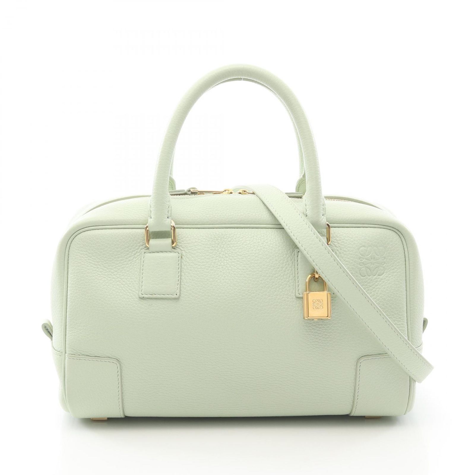 ロエベ LOEWE ハンドバッグ アマソナ23 ライトグリーン レザー 