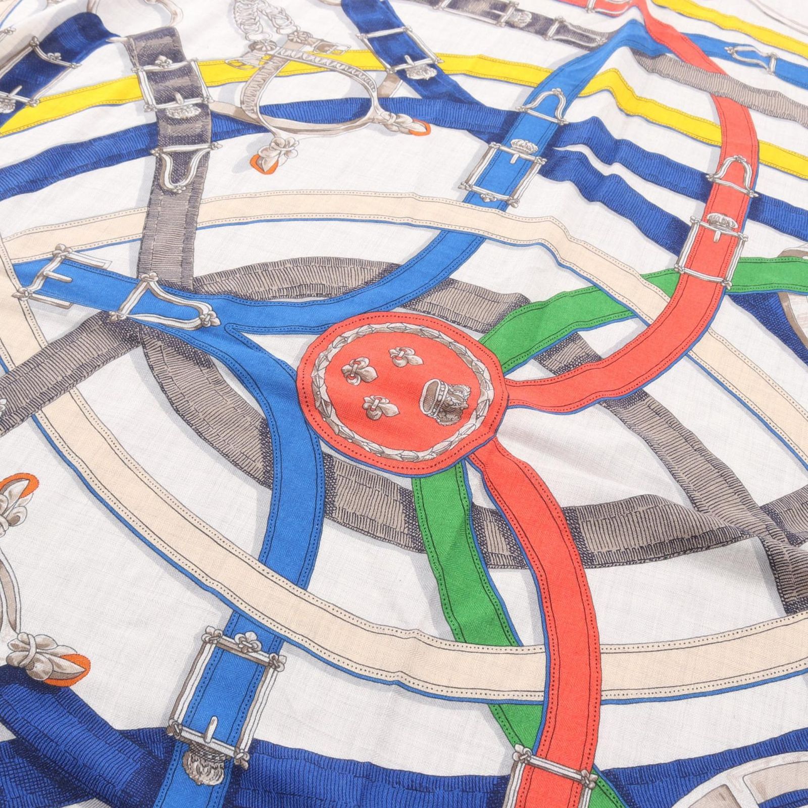 エルメス HERMES スカーフ カレジェアン カレ140 CAVALCADOUR シルク 