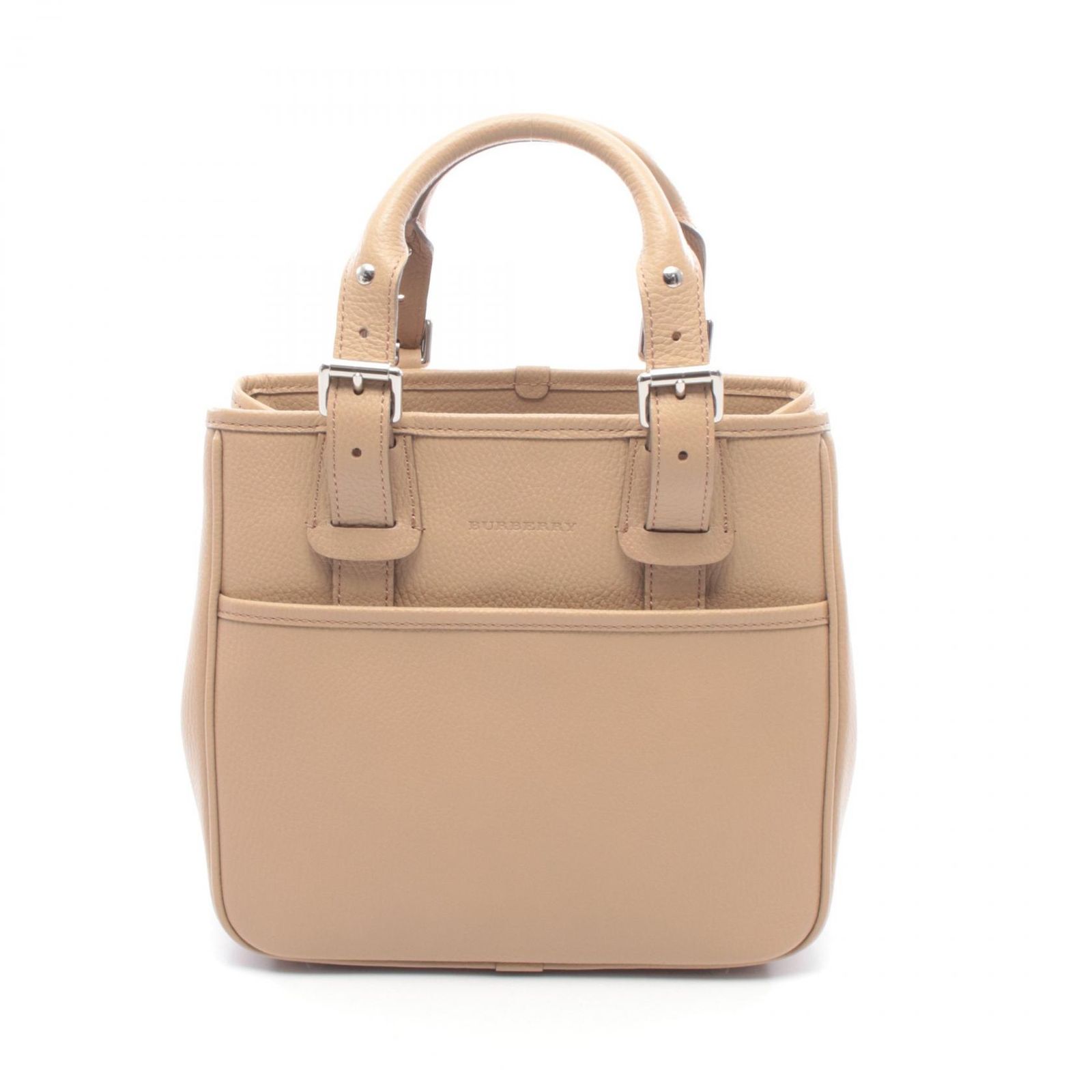 BURBERRY ベージュ レザートートバッグ BURBERRY ハンドバッグ レザー ベージュ レディース 【公式通販】