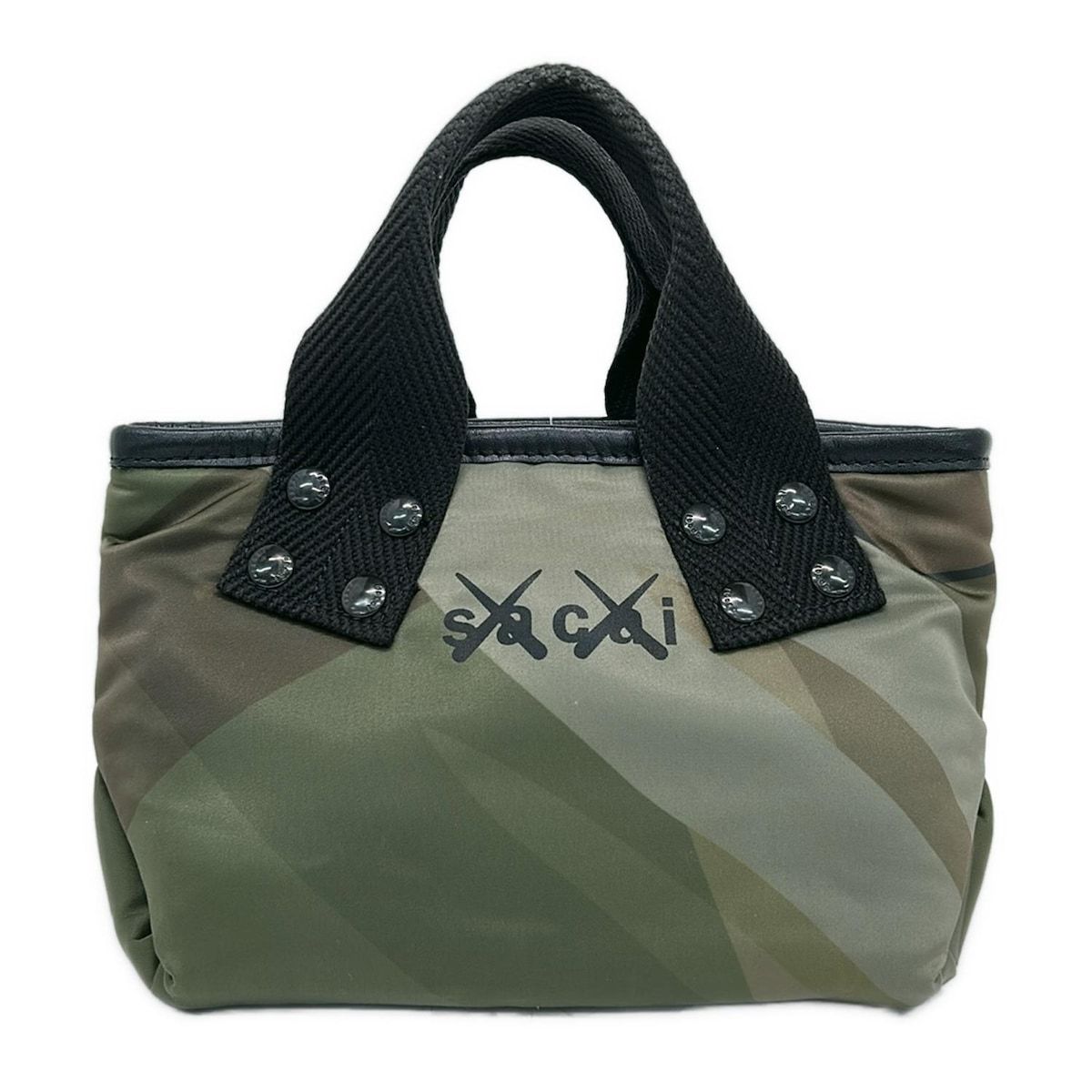 Sacai(サカイ) トートバッグ - 21-0256S カーキ×ダークグリーン×マルチ