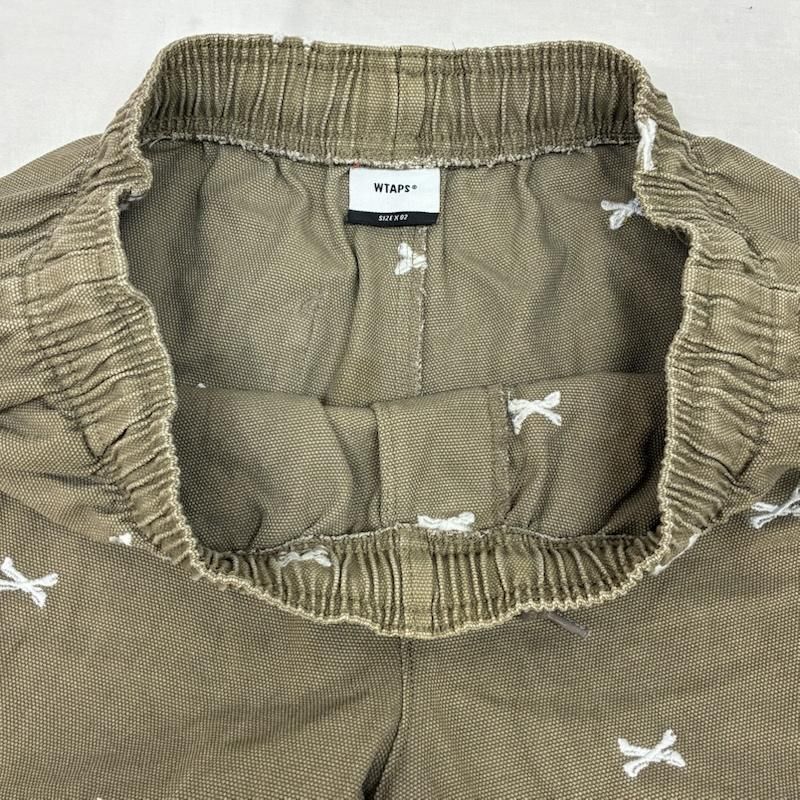 ダブルタップス 22ss SEAGULL 03 SHORTS クロスボーン 刺繍 10oz 