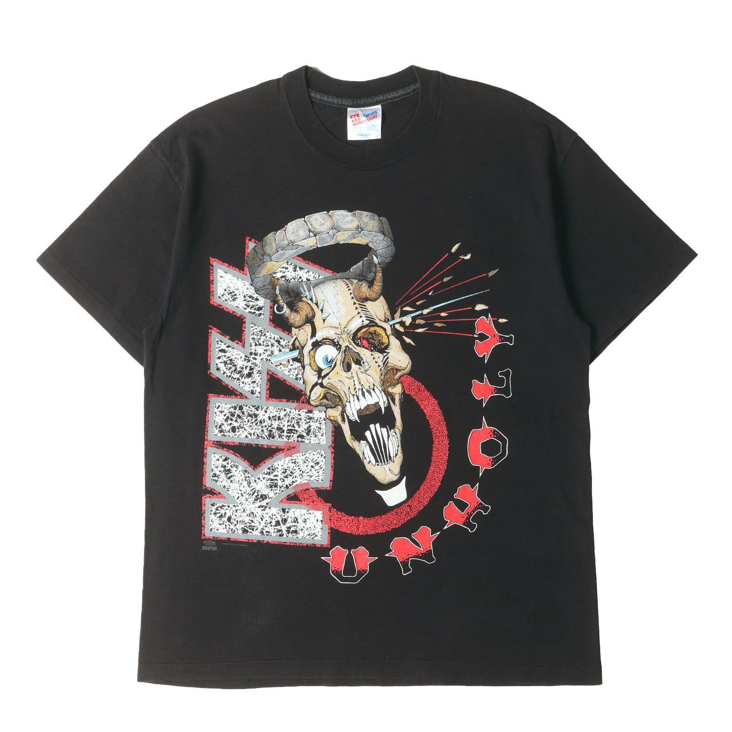 Vintage Music Item 90s KISS Revenge Unholy PUSHEAD Tシャツ (Hanes 