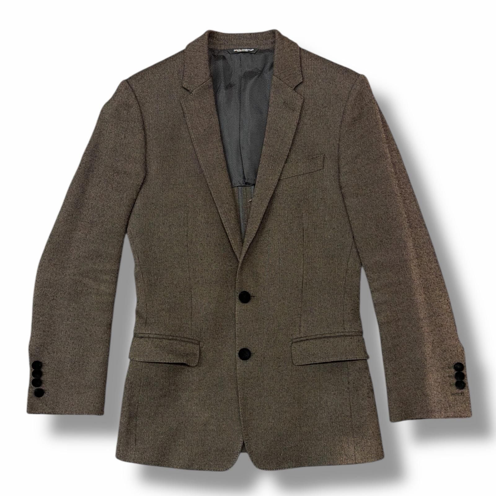 国内正規 DOLCE&GABBANA コットンウールテーラードジャケット テーラードジャケット ドルチェアンドガッバーナ G2DL7T ブラウン 44 （10136M） 国内正規 DOLCE&GABBANA コットンウールテーラードジャケット