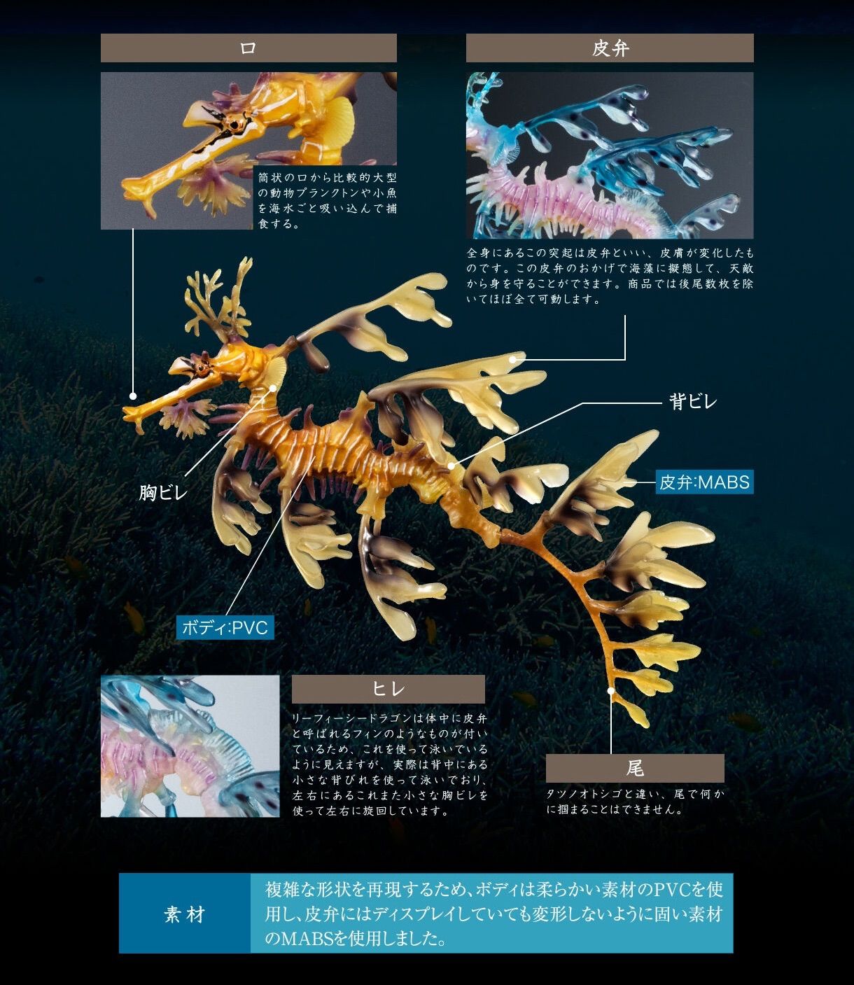 いきもの大図鑑プレミアム リーフィーシードラゴン ブルー oth - メルカリ