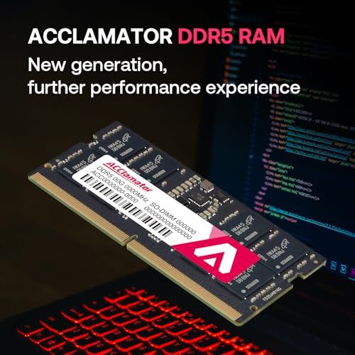 DDR5 32GB (16GBx2) 4800MHz ノートPC用メモリ (PC5-38400) CL40 1.1V