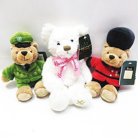 タグ付き/保管品 Harrods ハロッズ テディーベア 3体セット 兵隊