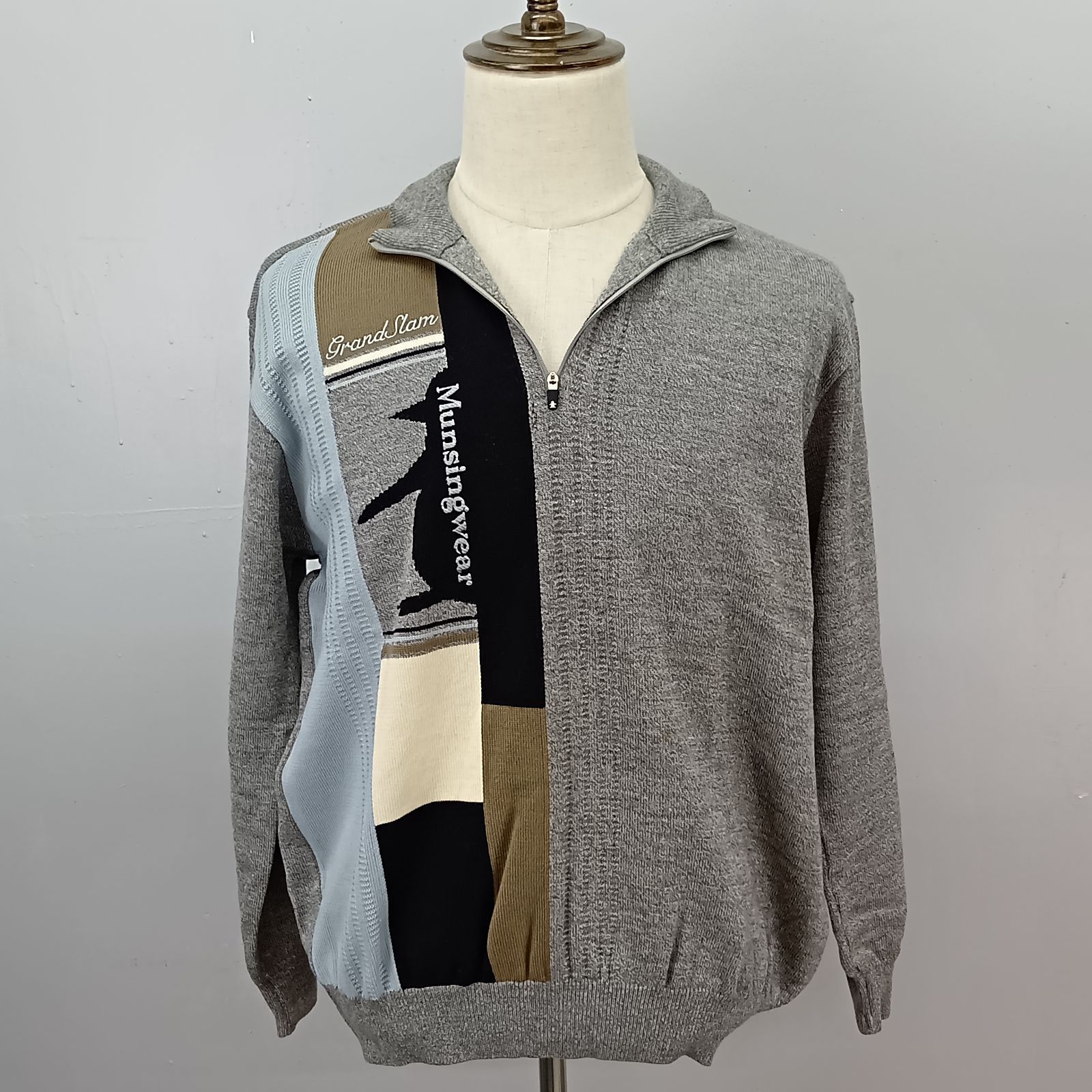 Munsingwear GrandSlam LLサイズ ハーフジップニット セーター 