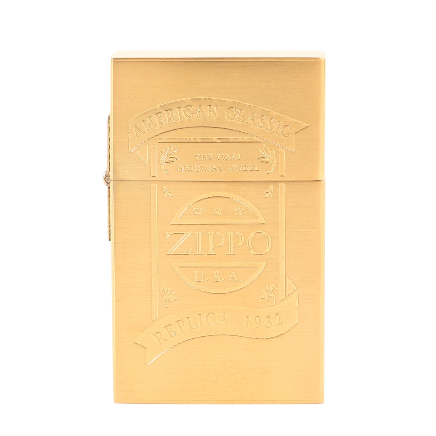 【新品】ZIPPO ジッポ オリジナル 1932レプリカ ロゴ刻印 ライター (ORIGINAL 1932REPLICA) / ゴールド / USA製 / ファッション アイテム 小物 雑貨【メンズ】