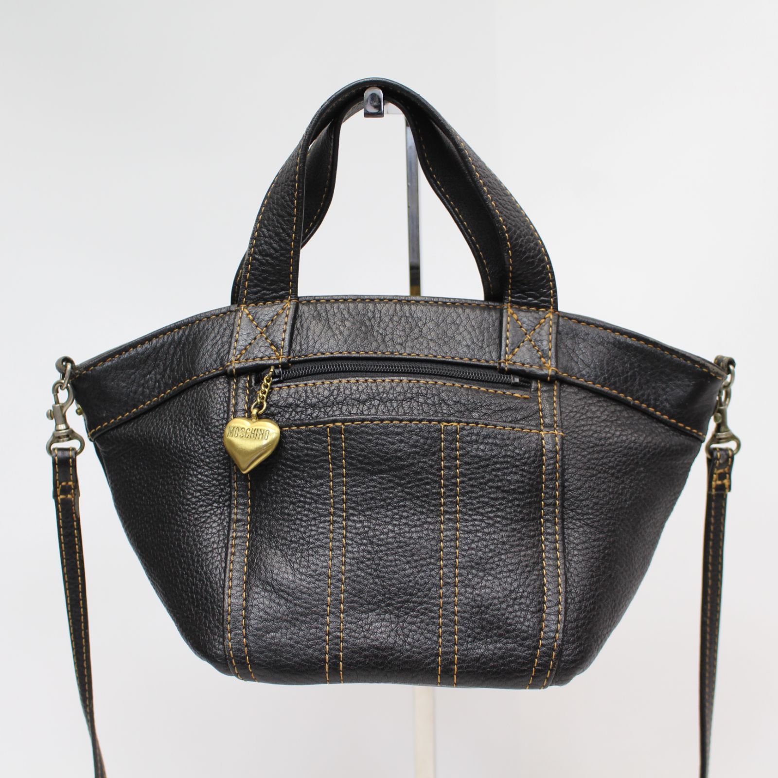 IS791)【最終値下げ！】MOSCHINO モスキーノ レザー 2WAY ショルダー 