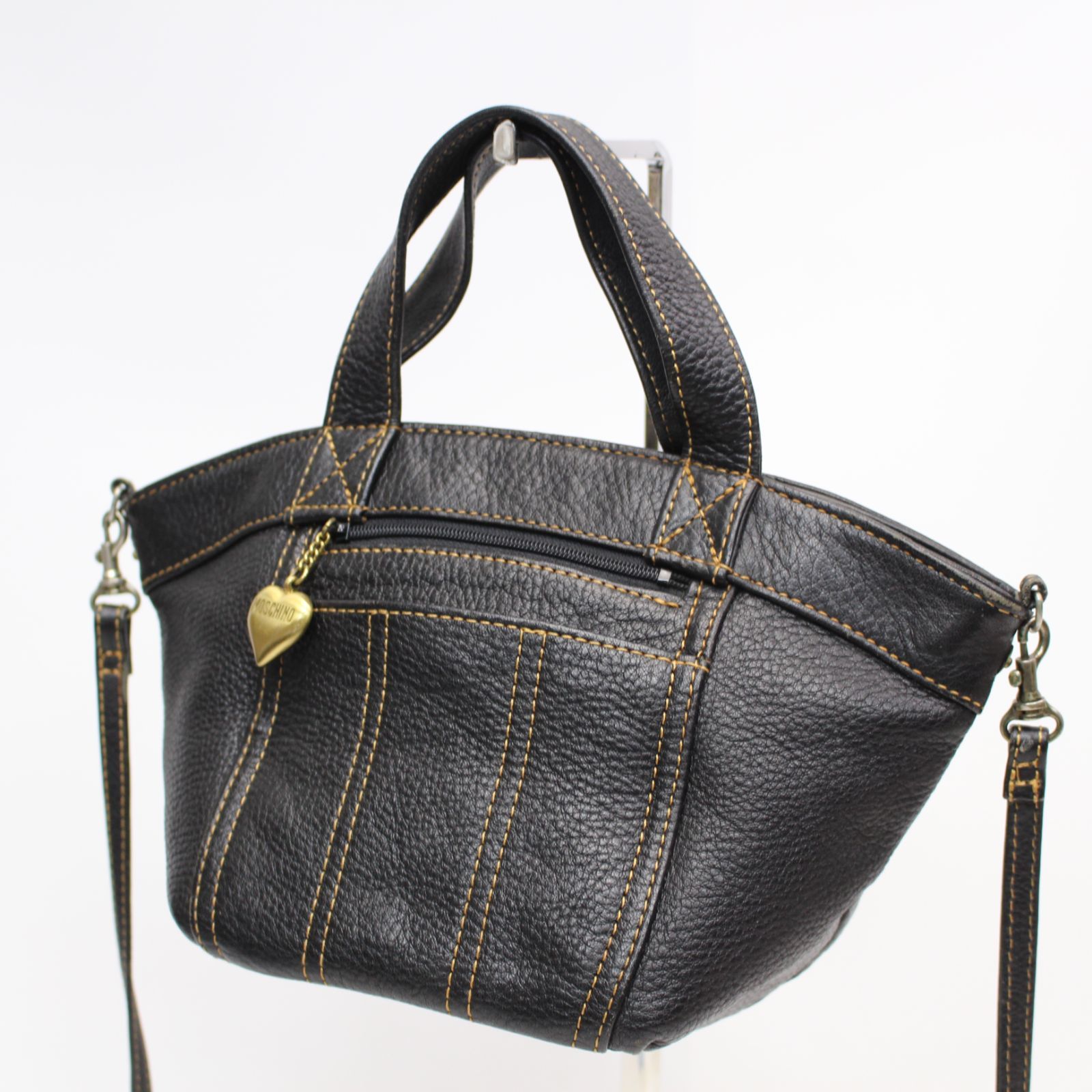IS791)【最終値下げ！】MOSCHINO モスキーノ レザー 2WAY ショルダー 