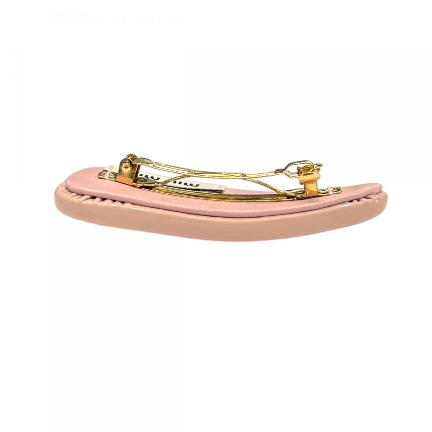 中古】 MIU MIU ミュウミュウ ロゴ バレッタ ヘアクリップ GP×パテント