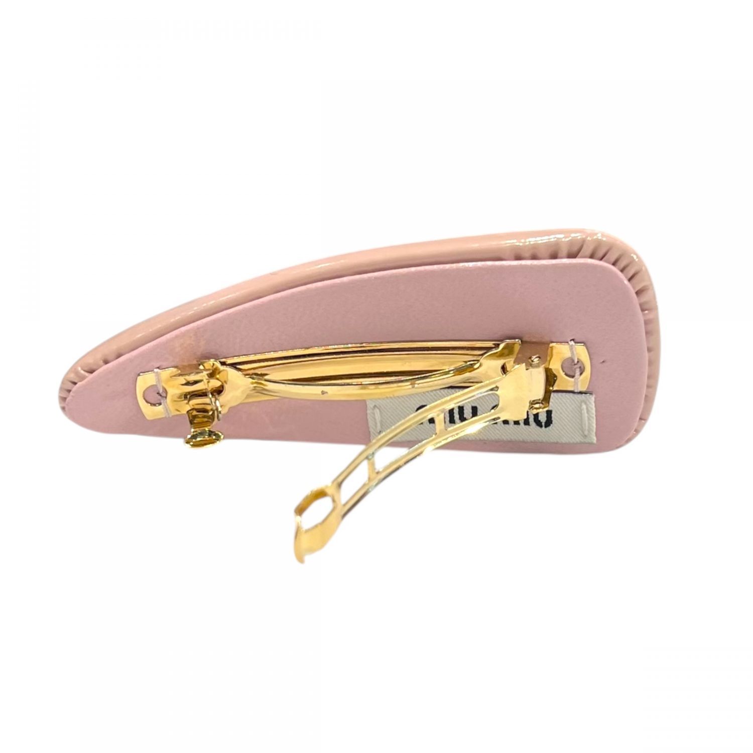 中古】 MIU MIU ミュウミュウ ロゴ バレッタ ヘアクリップ GP×パテント