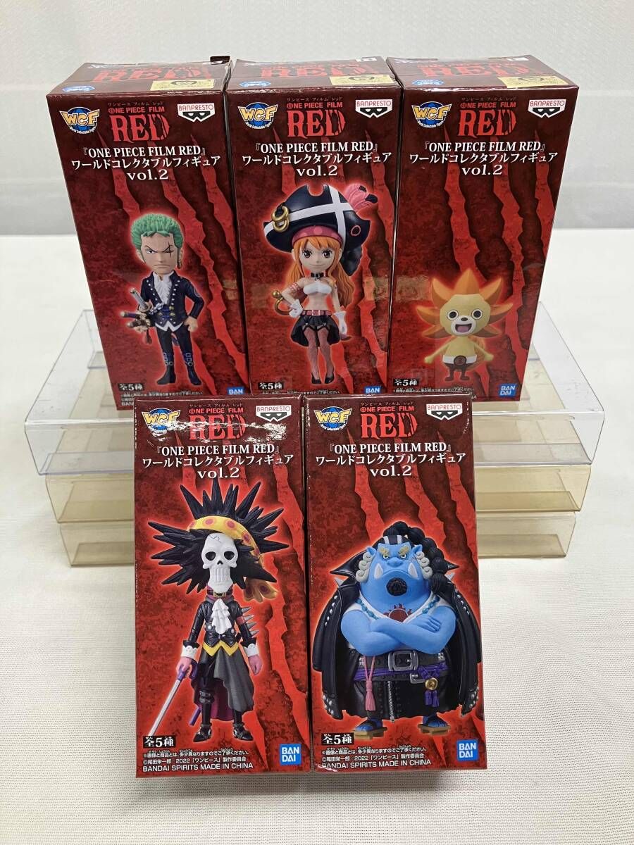 BANPRESTO - ワンピース コレクタブル フィギュア、FILM RED 5種 全5種セット]バンプレスト 『ONE PIECE FILM RED』 ワールド