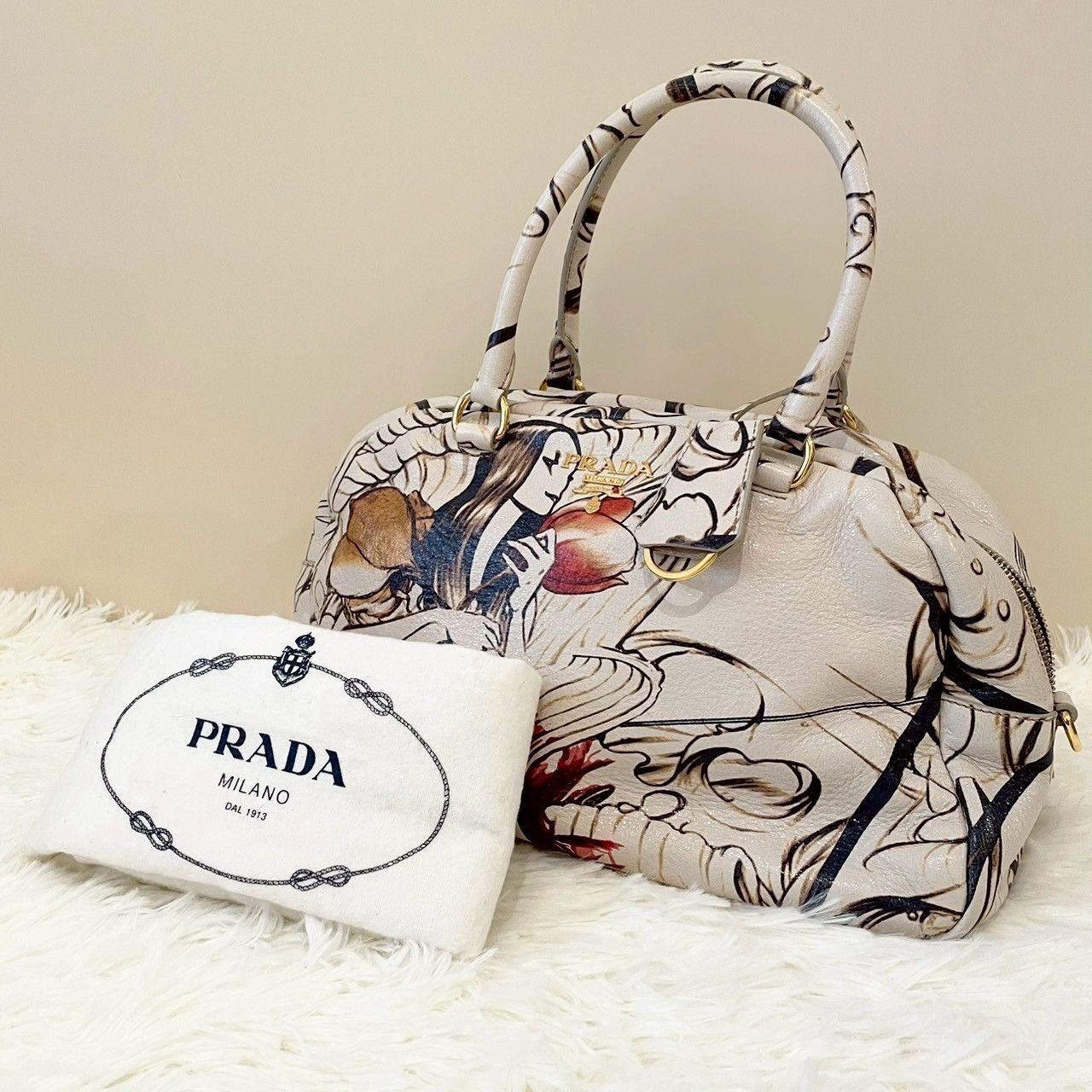 PRADA プラダ フェアリー ハンドバッグ ミニボストン 妖精 鹿革 - メルカリ