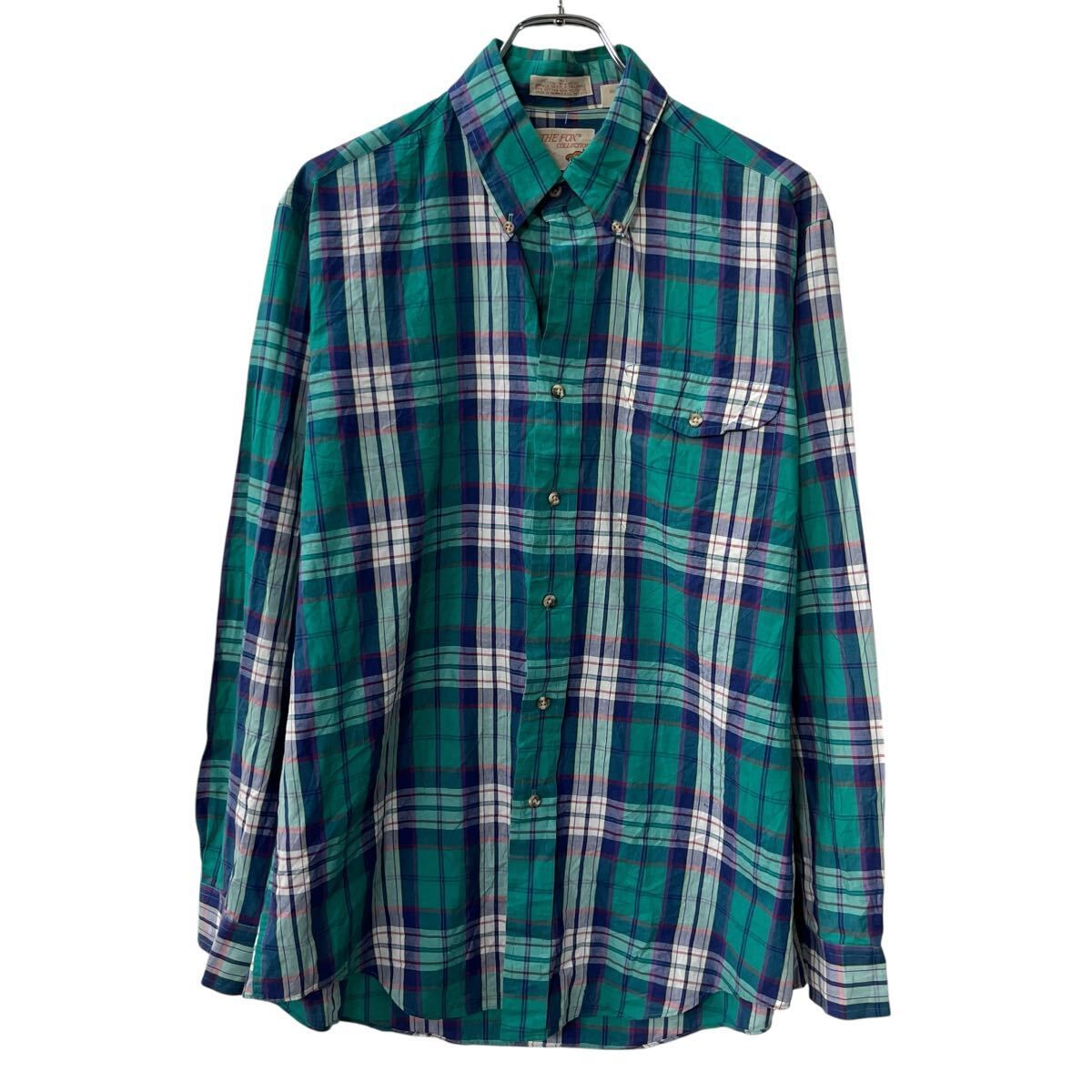 HOT，人気SALE 90s THE FOX COLLECTION 長袖 チェックシャツ L 