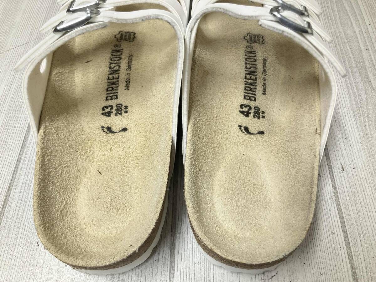新品43/28cmビルケンシュトック1774フロリダ スエード レザーサンダル白 BIRKEN STOCK ビルケンシュトック Florida サンダル サイズ43 28cm