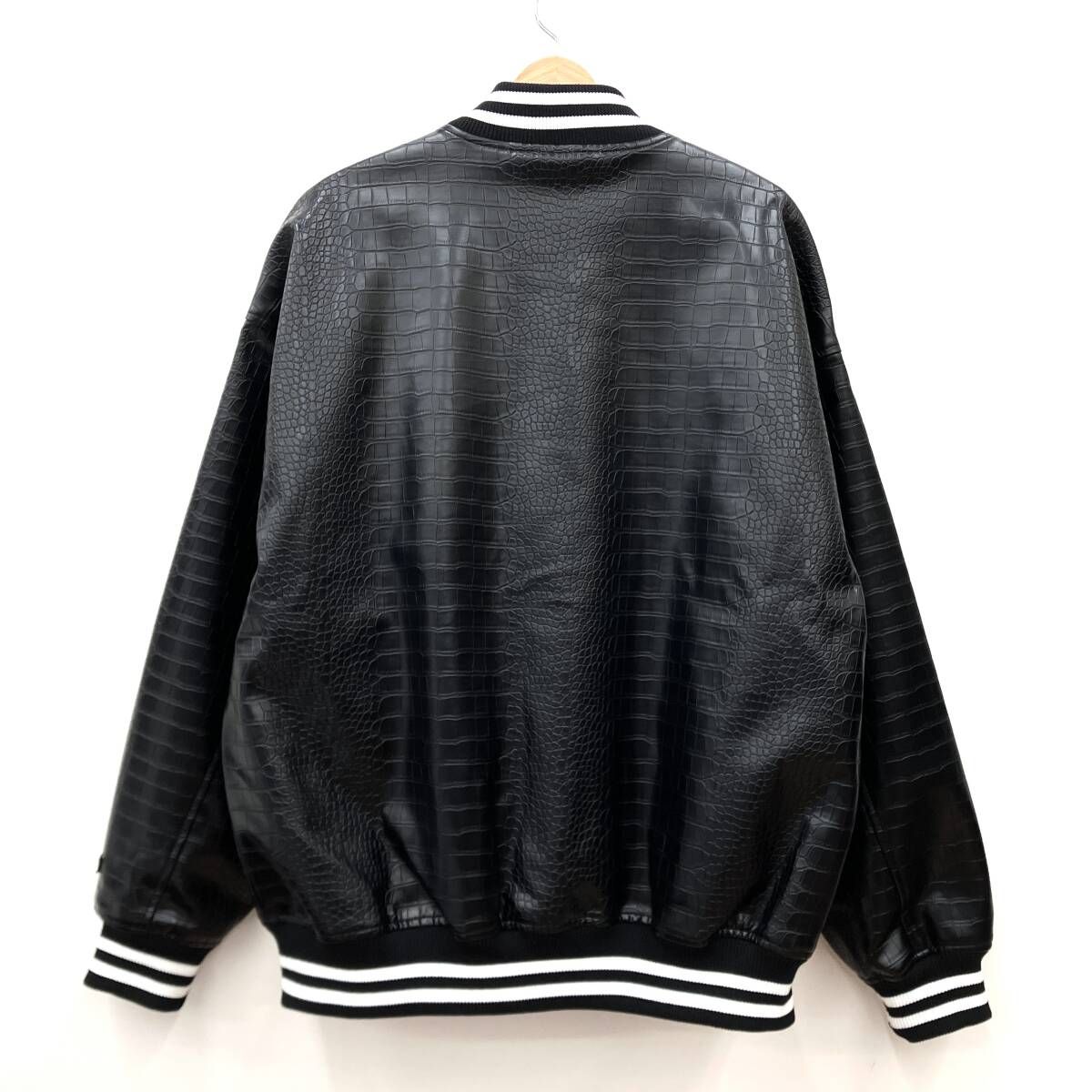 FUBU フブ PYTHON FAUX LEATHER VARITY JACKET パイソンフェイクレザー 