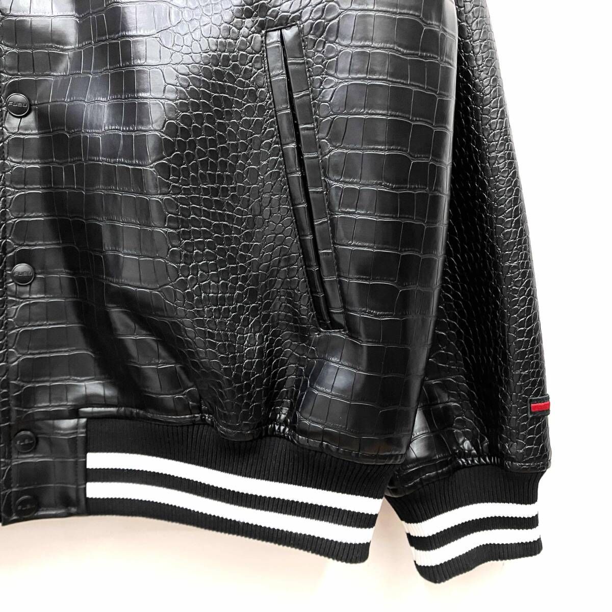FUBU フブ PYTHON FAUX LEATHER VARITY JACKET パイソンフェイクレザー 