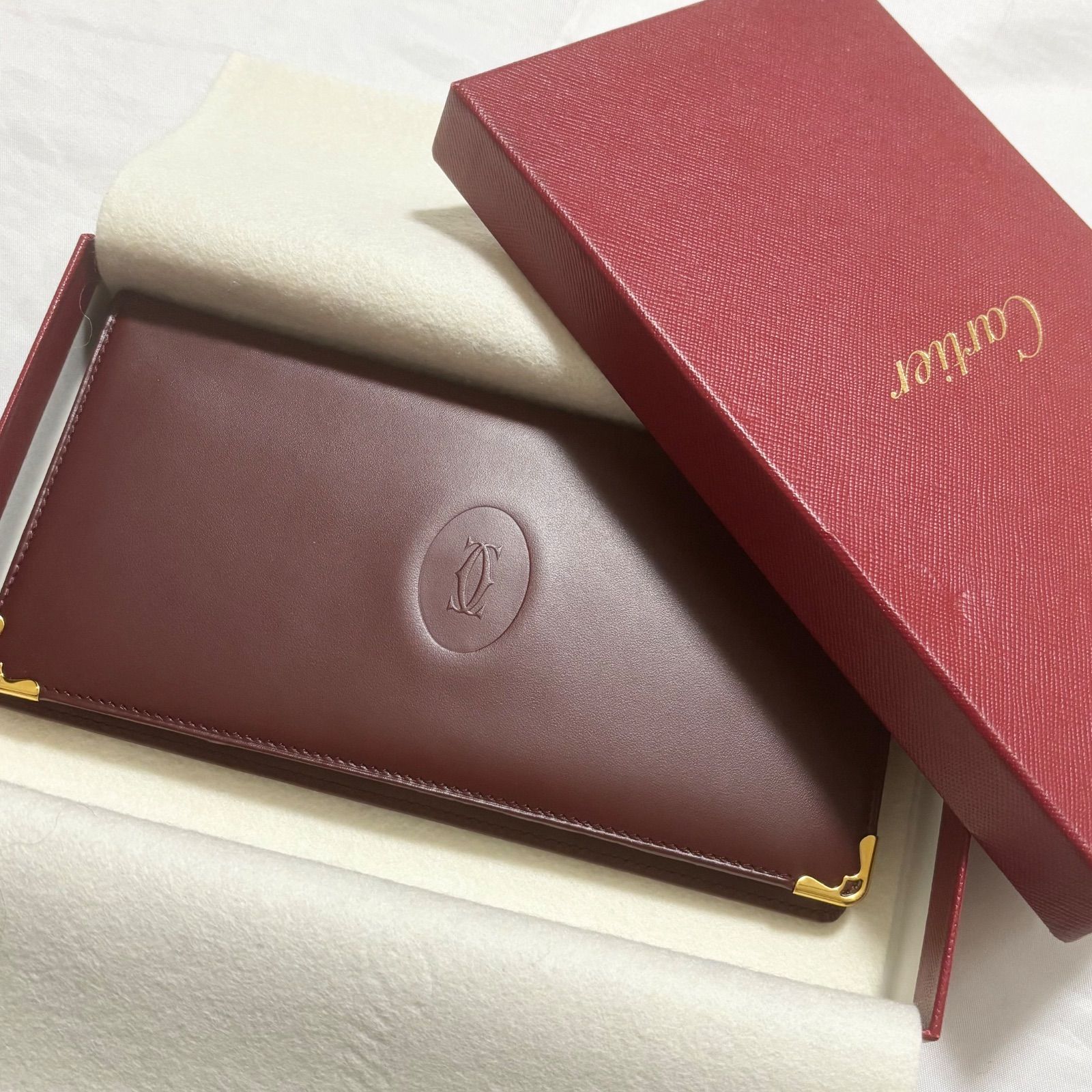 送料無料】【美品】Cartier/カルティエ/マストライン/長財布/二つ折り 