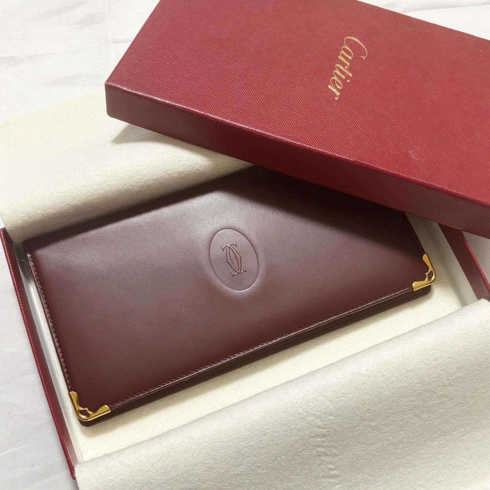 送料無料】【美品】Cartier/カルティエ/マストライン/長財布/二つ折り