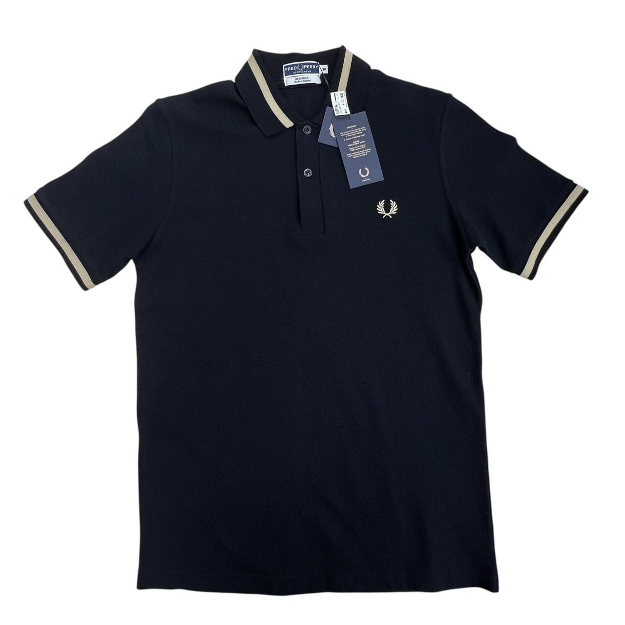 FRED PERRY フレッドペリー ポロシャツ ブラック タグ付き 38 M - メルカリ