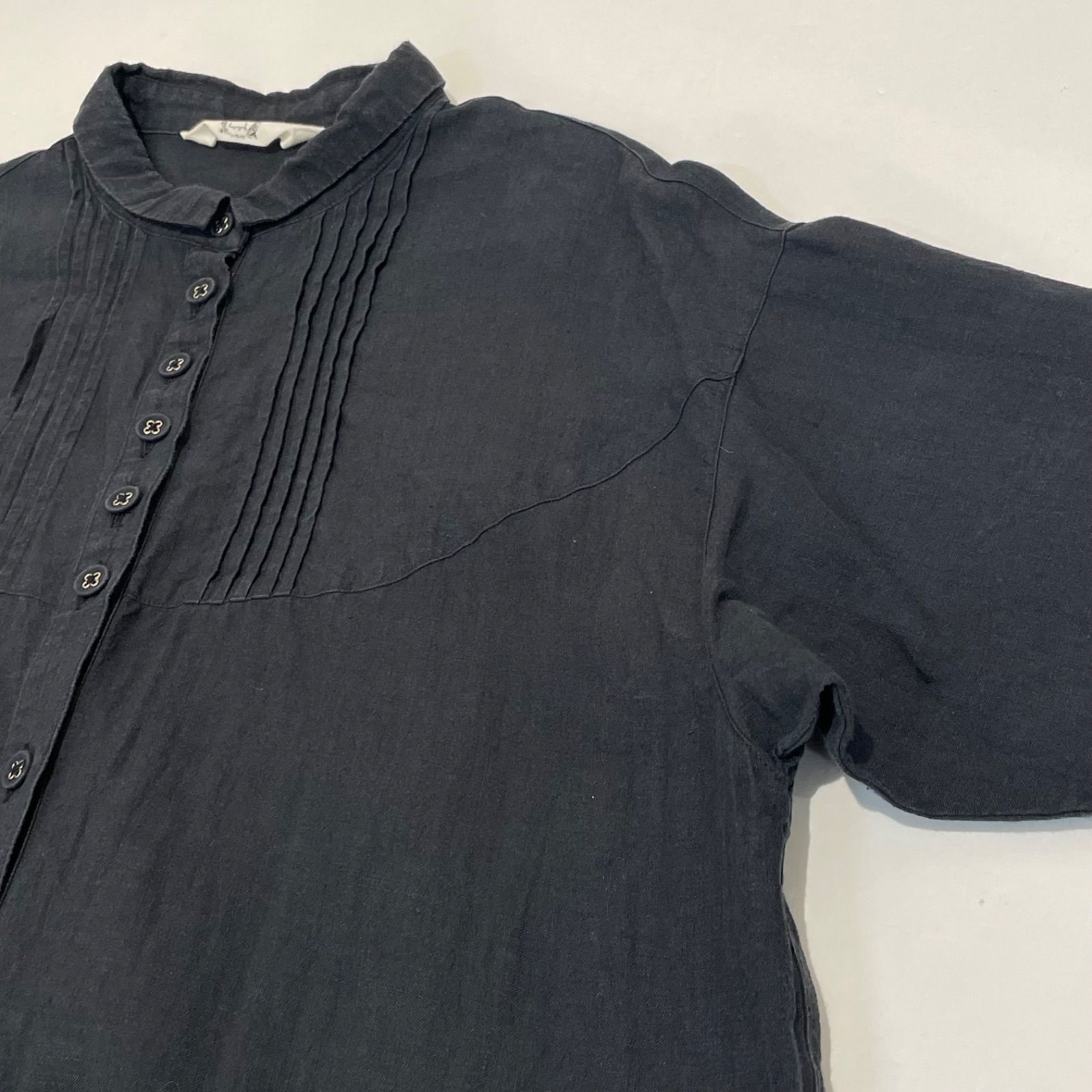 Cotton House Aya コットンハウスアヤ リネン半袖シャツ 麻100 