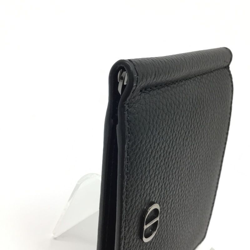 DIOR【ディオール】二つ折り財布/マネークリップ レザー ブラック