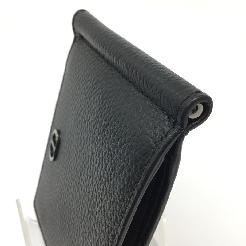 DIOR【ディオール】二つ折り財布/マネークリップ レザー ブラック