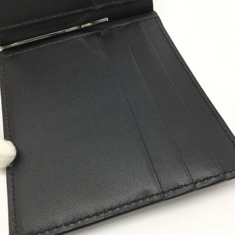 DIOR【ディオール】二つ折り財布/マネークリップ レザー ブラック