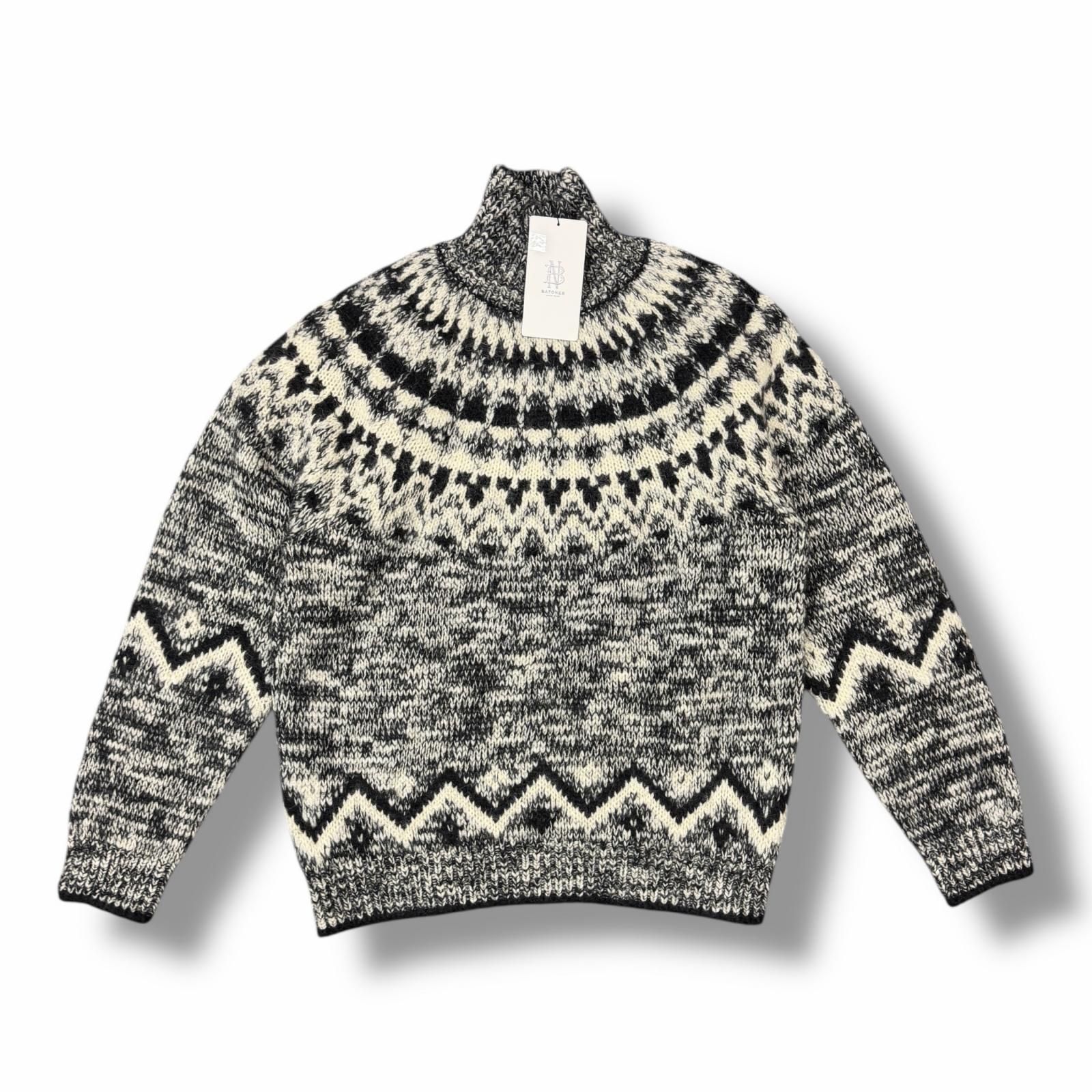 参考上代39600円 未使用 BATONER 25AW MOHAIR NORDIC TURTLE NECK 