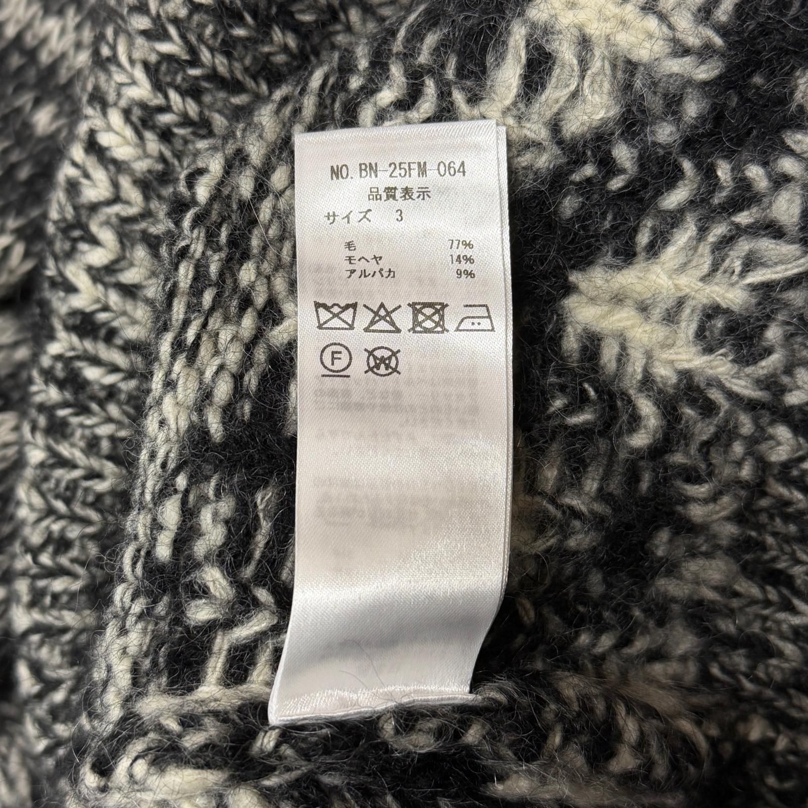 参考上代39600円 未使用 BATONER 25AW MOHAIR NORDIC TURTLE NECK 