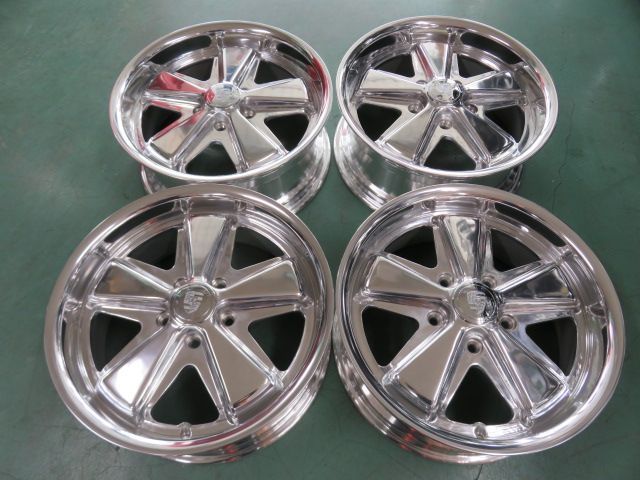 新品 VW 空冷 ポルシェアロイ FUCHS 17X7J 5H 112 +35 エンブレム