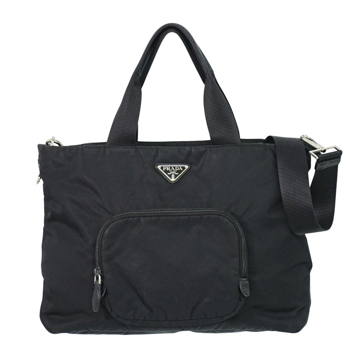 本物 プラダ PRADA ナイロン 2WAY ショルダーバッグ ハンドバッグ 