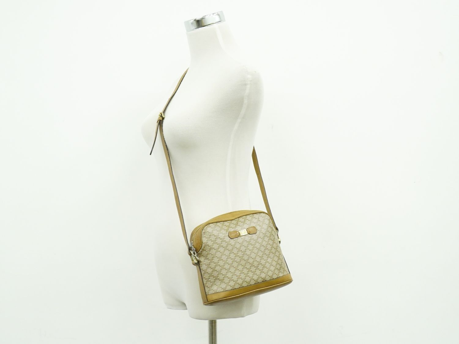 レディース 本物 セリーヌ CELINE マカダム ショルダーバッグ 