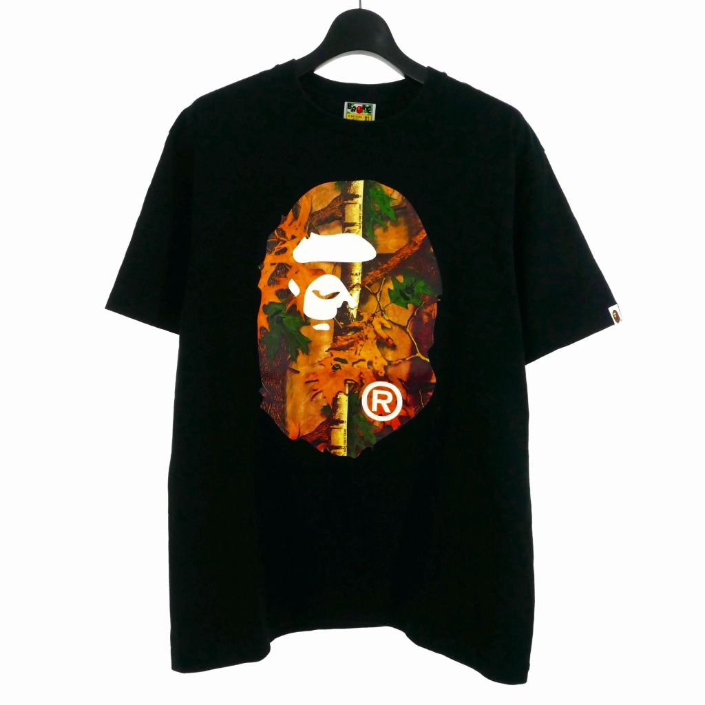 アベイシングエイプ A BATHING APE Forest Camo Big Ape Head Tee 