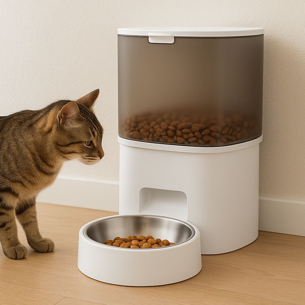【新品※ショップ出品】タイマー式自動えさやり器＆給水器2点セット 自動給餌機 自動給餌器 餌やり器 時間設定 タイマー給餌器